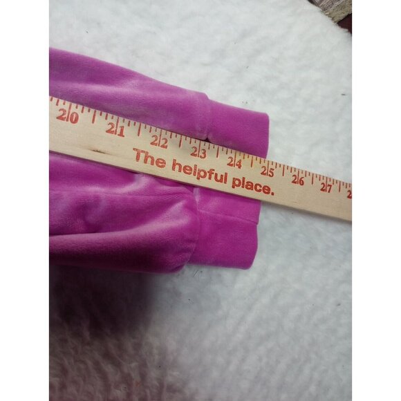 Vivre La Vie Velvet Pink Jogger and Crop Hooded Sweatshirt Set, Size XL - Picture 3 of 11